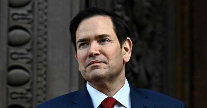 f98227d24d551cf19cccd541fb5ea03c US Secretary of State Marco Rubio during his official speech