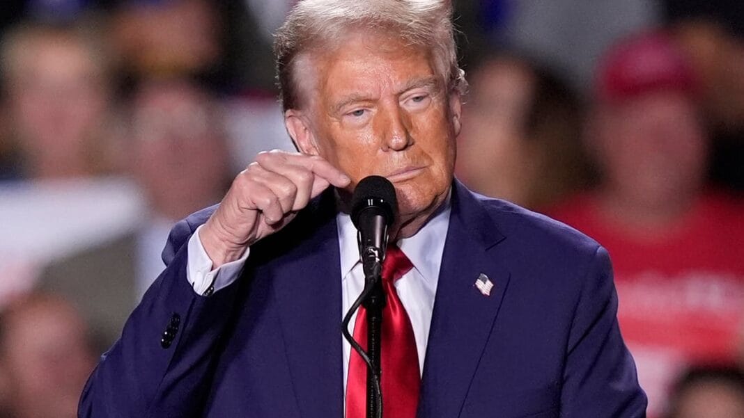 Donald Trump during a speech