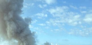 Пожежа в порту «Кавказ» після нічної атаки