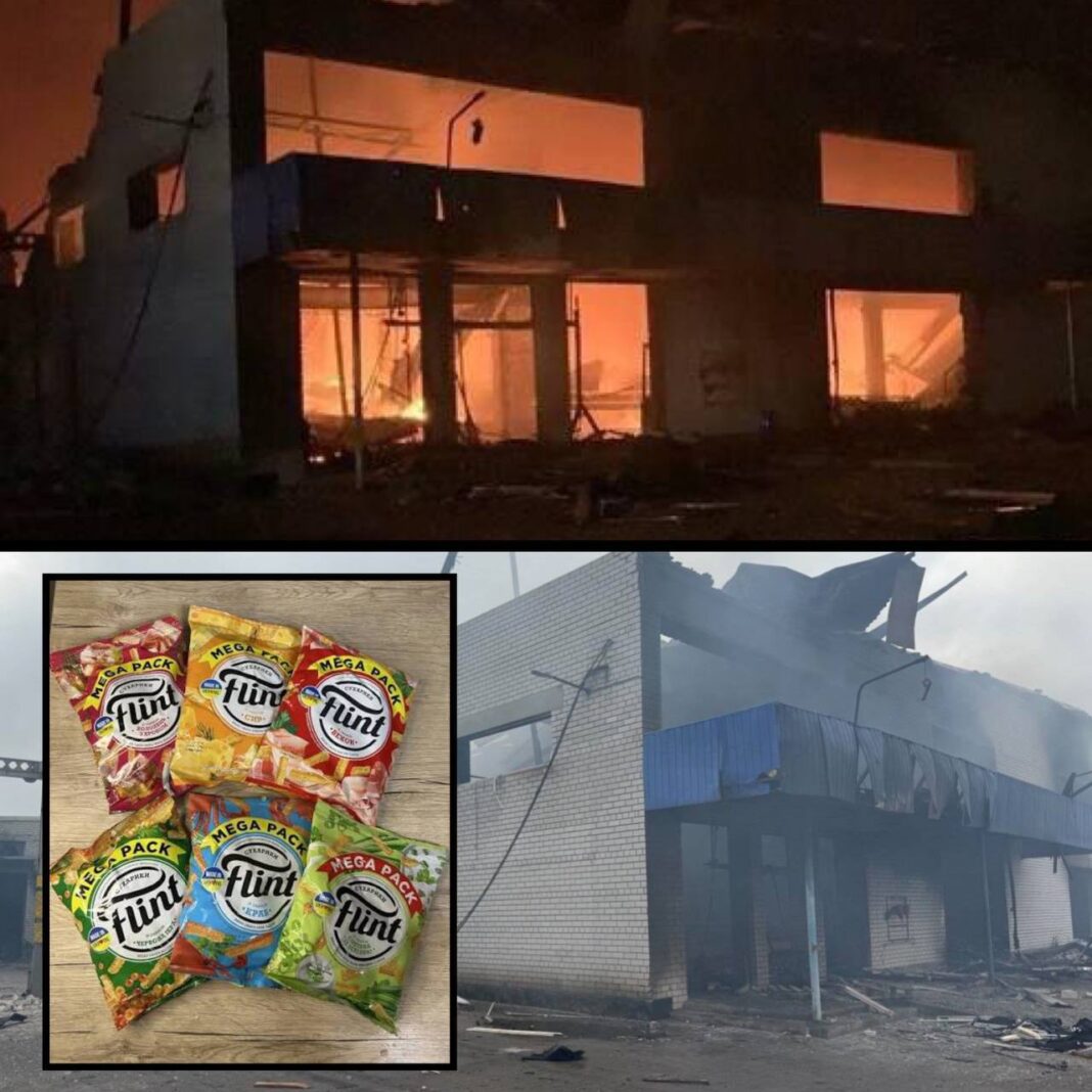 Пожежа після ракетного удару по складу з продукцією Flint і «Біг Боб» на Дніпропетровщині