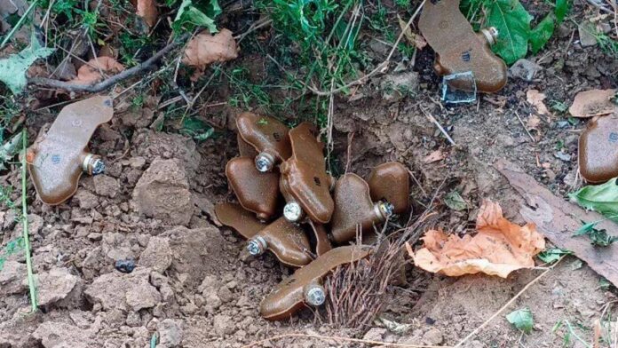 Розкидані міни-пелюстки ПФМ-1 у Херсоні