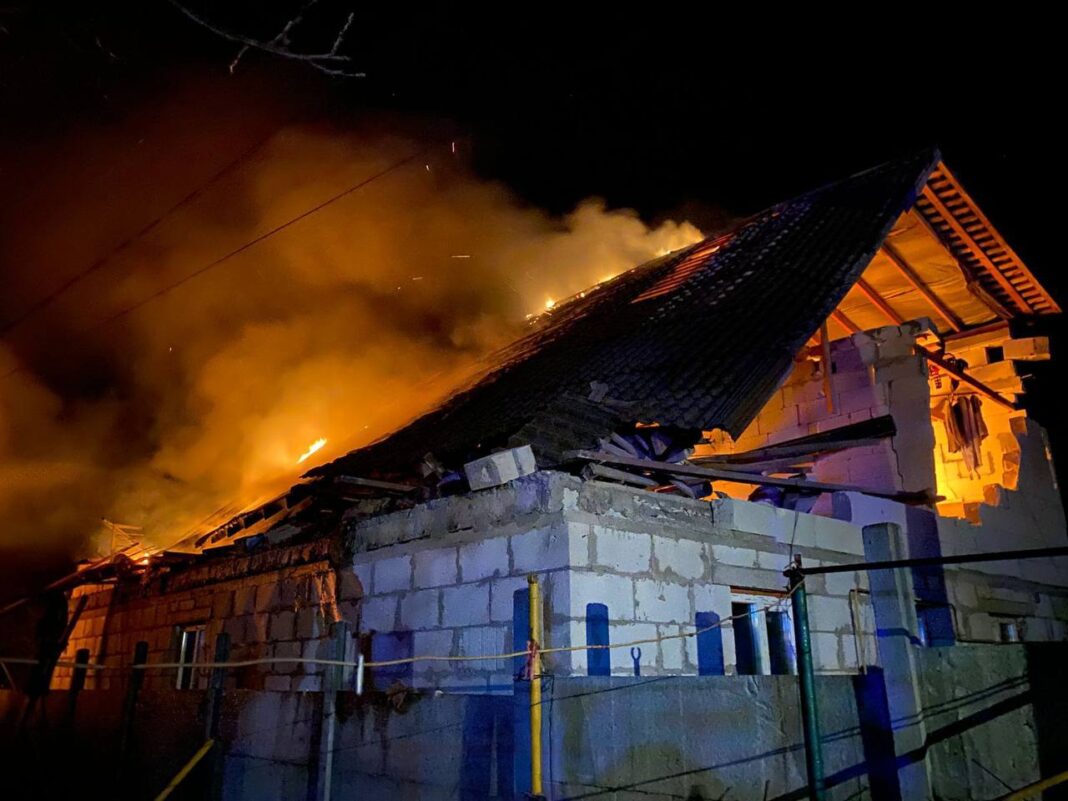 Residential building damaged in Kyiv region after nighttime drone attack