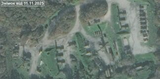 Супутниковий знімок розбитих пускових установок С-400 у Новоросійську