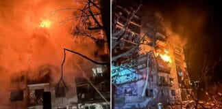 Зруйнована багатоповерхівка в Балаклії після російського удару