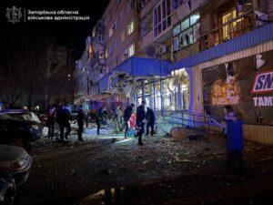 Запоріжжі після російського обстрілу «Градом»