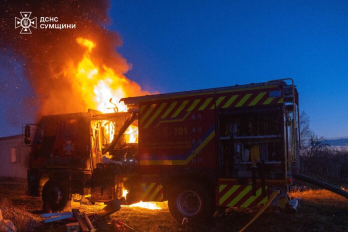 photo_2025-11-24_19-26-55 SES fire truck destroyed after targeted UAV attack in Sumy