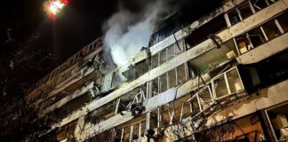Consequences of the attack on Kyiv: damaged residential buildings