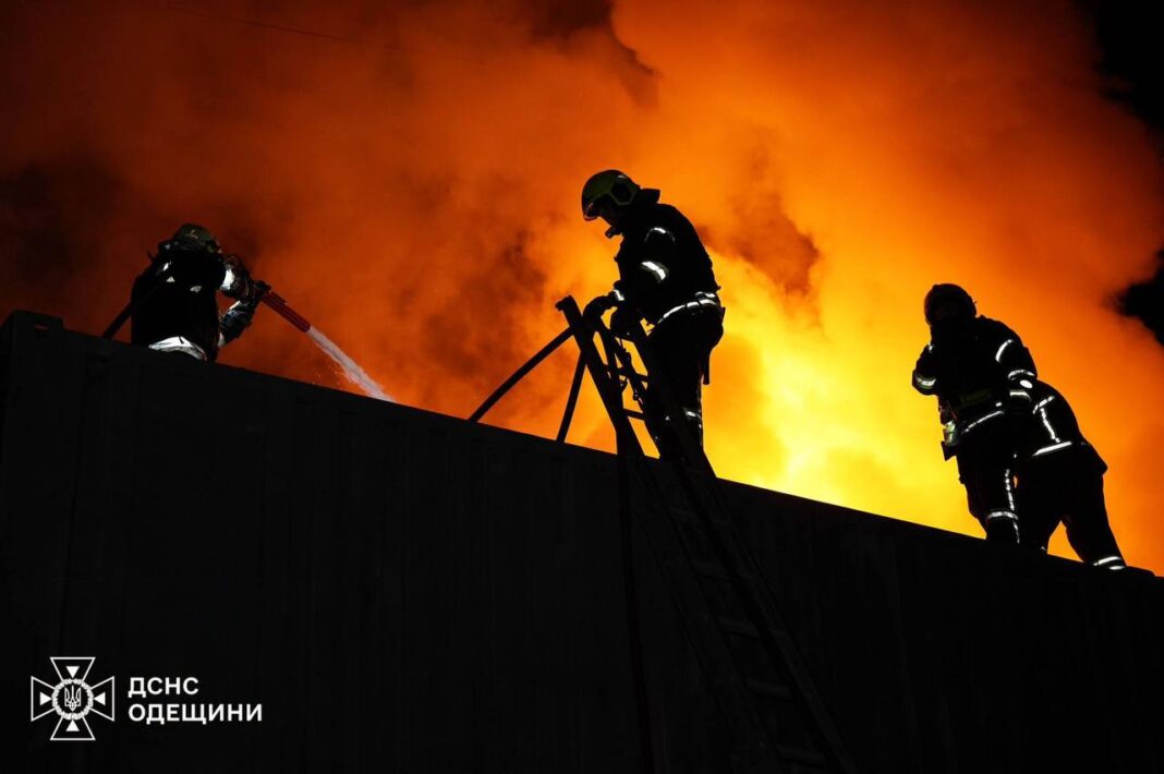 Rescuers eliminate consequences of night attack in Odesa region