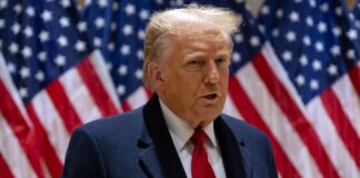 US President Donald Trump announces a new plan to end the war in Ukraine during a speech in Washington