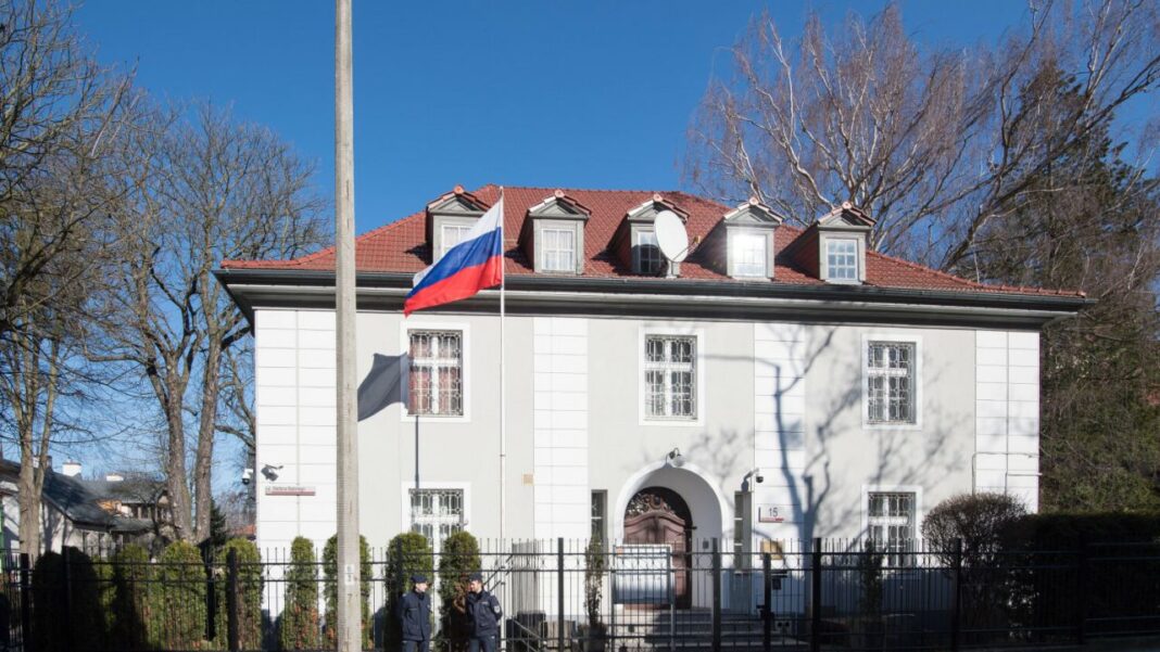The building of the Russian Consulate in Gdansk, Poland