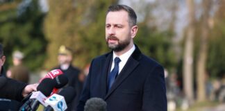 Polish Defence Minister Władysław Kosiniak-Kamysz speaking in Warsaw