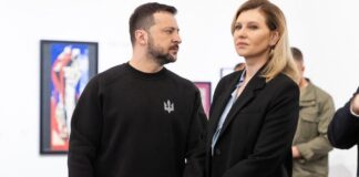 Zelenskyy and the First Lady during an official visit to France