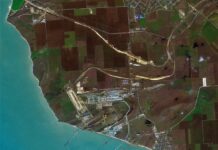 Супутниковий знімок порту "Тамань"