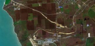 Satellite image of the Taman port"