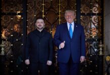 Zelenskyy and Trump to hold new meeting in Washington in January Володимир Зеленський і Дональд Трамп під час переговорів щодо мирного плану
