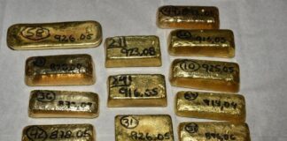 Luxury watches and gold seized during the search