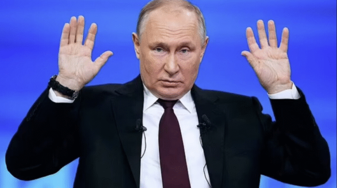 Володимир путін під час виступу з новими заявами