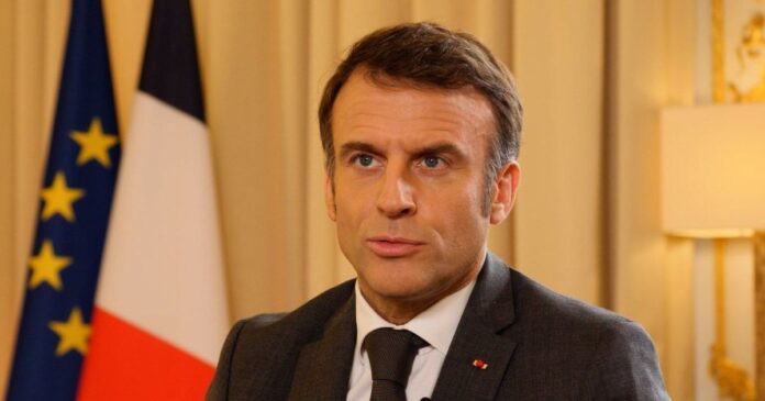 Президент Франції Еммануель Макрон під час виступу