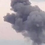 Луцьк у диму після атаки «Шахедів»