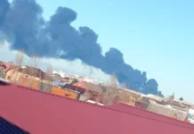 Пожежа на нафтових резервуарах у порту Темрюк після атаки дронів