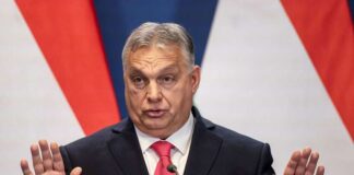 Hungarian Prime Minister Viktor Orban during a speech