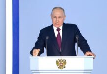 Президент рф володимир путін під час публічного виступу із заявами щодо виборів в Україні