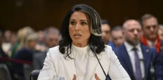 Director of National Intelligence Tulsi Gabbard during a public statement