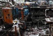 Damage to Kherson CHPP after Russian strike