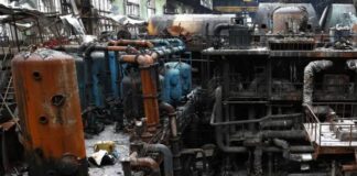 Пошкодження Херсонської ТЕЦ після російського удару