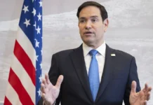 Рубіо: путін вимагає капітуляції України Державний секретар США Марко Рубіо під час брифінгу