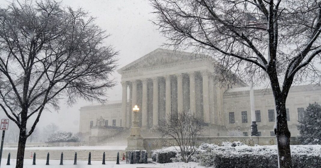 The US Treasury building in Washington, DC