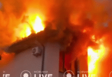 Fire in a two-storey residential building in Kyiv region