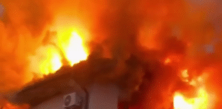 Fire in a two-storey residential building in Kyiv region