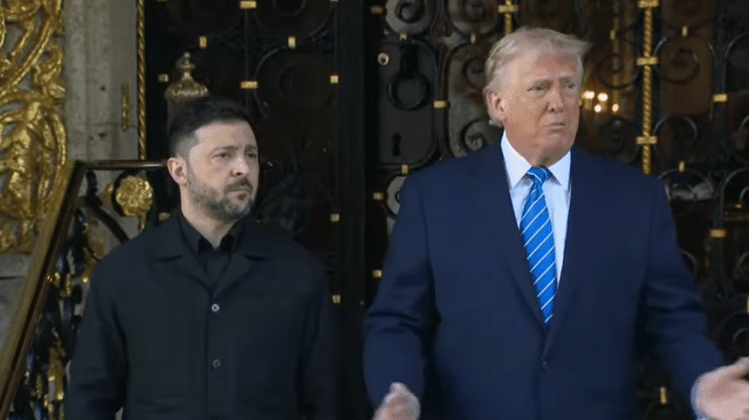 Donald Trump and Volodymyr Zelenskyy during the talks