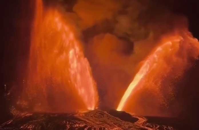 Screenshot_1 Фонтани лави під час виверження вулкана Кілауеа на Гаваях