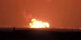 Massive fire after drone attack on gas terminal in Temryuk