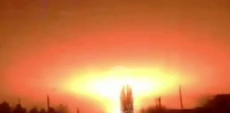 Bright flash after missile strike on Kryvyi Rih