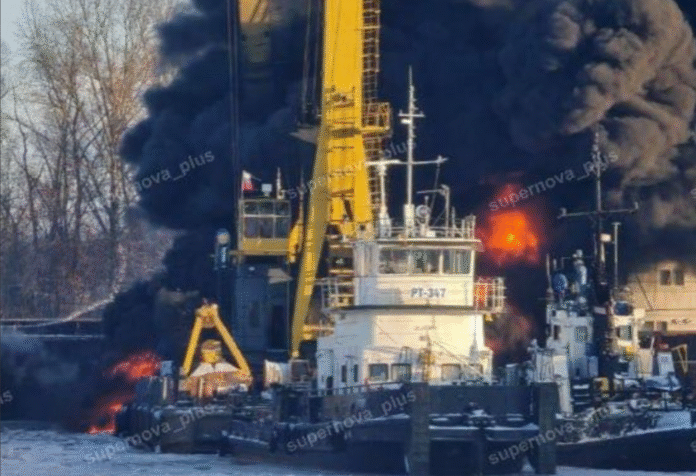 Пожежа на судноремонтному заводі у Нижньому Новгороді