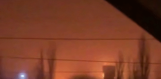 Fire after drone attack in the Livensky district of the Oryol region