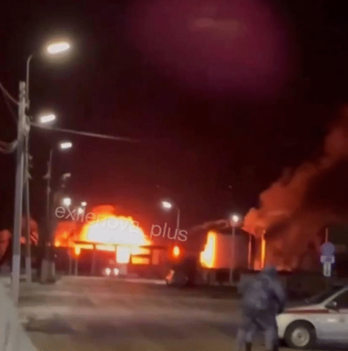 Screenshot_4 Fire at an infrastructure facility in Russia after an overnight attack