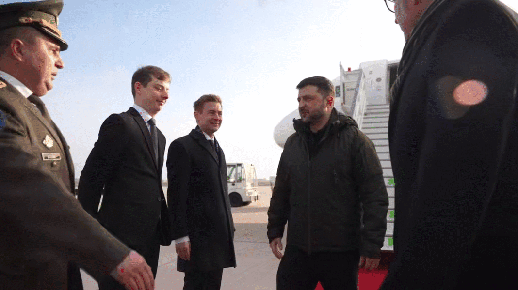 Volodymyr Zelenskyy on his arrival in Germany