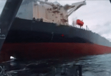 Sea Baby hit the Dashan tanker of the Russian shadow fleet Sea Baby marine drone approaches the Dashan tanker in the Black Sea