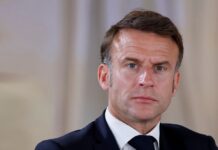 Президент Франції Еммануель Макрон під час заяви про гарантії безпеки для України