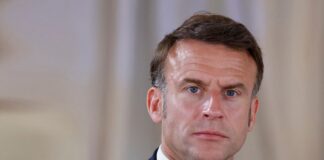 Президент Франції Еммануель Макрон під час заяви про гарантії безпеки для України