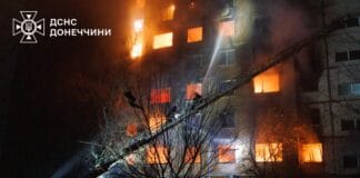 Наслідки удару російського БпЛА по 9-поверхівці в Краматорську