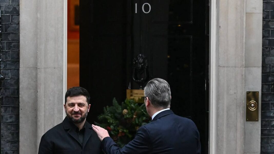 Volodymyr Zelenskyy during a meeting with the Prime Minister of the United Kingdom