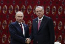 Erdogan tells Putin to stop strikes on energy facilities Erdogan and Putin meet in Turkmenistan