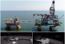 Російська нафтова платформа компанії «Лукойл» у Каспійському морі