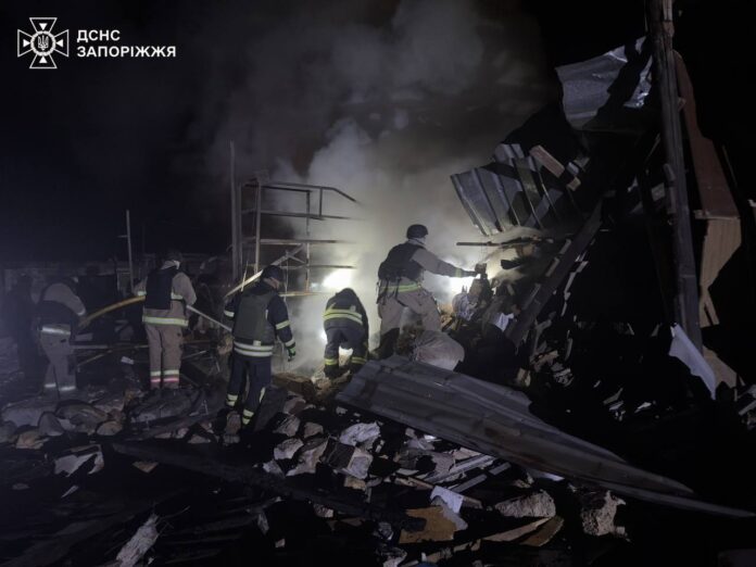 Наслідки авіаудару по Запоріжжю вночі