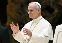 Pope Leo XIV during his Christmas address in the Vatican